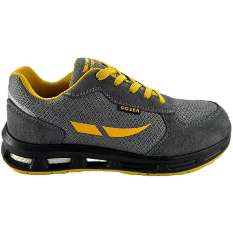 SCARPA ANTINFORTUNISTICA BASSA GRIGIA IN PELLE SCAMOSCIATA E TESSUTO IN RETE NORMA S1 MODELLO MONKEY - n°43  - DOZ
