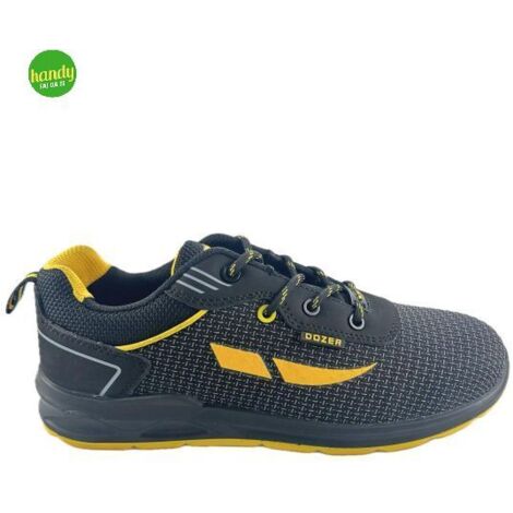 Scarpa antinfortunistica bassa nera antitaglio in pelle nabuk e tessuto in rete norma s1 modello crocodile n°45 DOZER