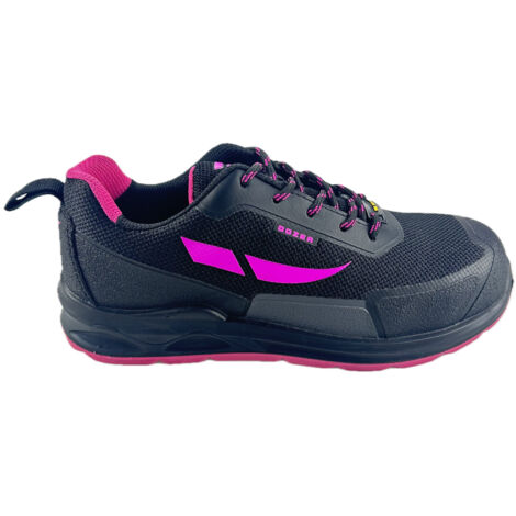 SCARPA ANTINFORTUNISTICA BASSA NERA/ROSA IN TPU E MAGLIA NORMA S1 MODELLO PINK JAGUAR - n°38  - DOZ