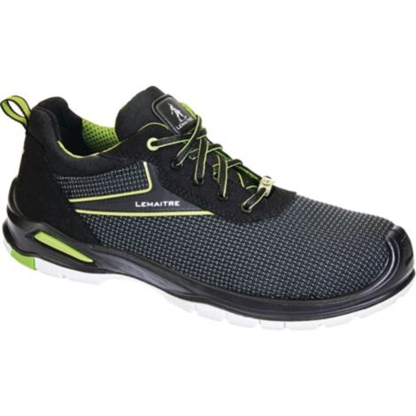 Scarpa antinfortunistica Ringo Taglia 40 nero/verde S3 SRC ESD EN20345 Textil LEMAITRE