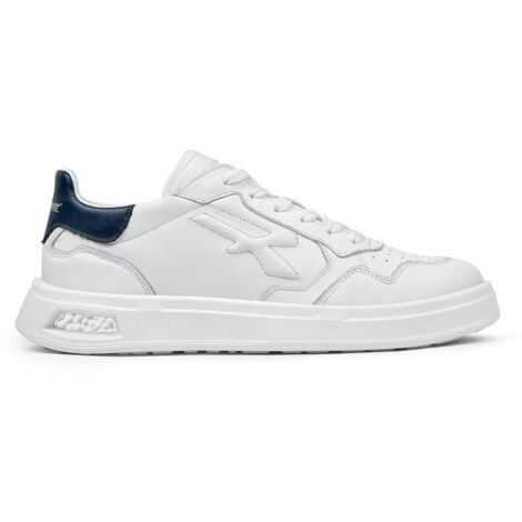 scarpa bassa urban in morbida pelle bianca con fodera in pelle e cotone linguetta tessuto suola antiscivolo infinergy - 44