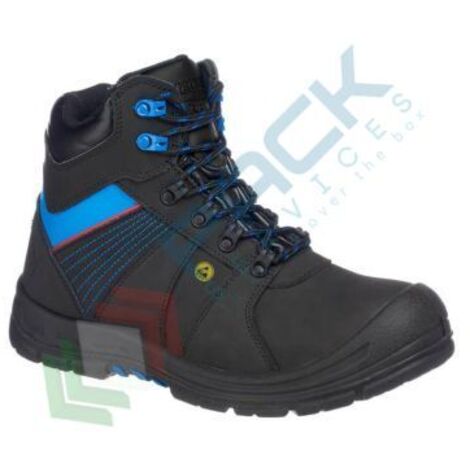 Scarpa di sicurezza alta Portwest Compositelite Protector S3 ESD SRC HRO Nero / Blu 42