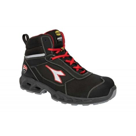 Scarpe Antinfortunistiche Diadora Shark Engine High S3S FO SR ESD Rosso-Nero - 701.181227 - size 43000000