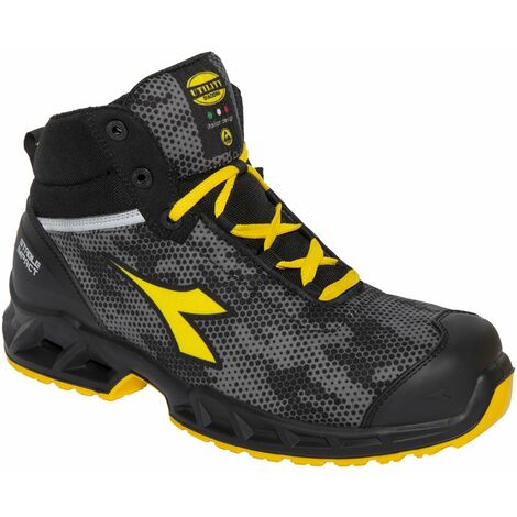 Scarpe antinfortunistiche Diadora Shark Stable Impact Mid S3 SRC ESD-46 - Nero/Grigio - 46