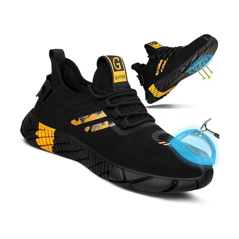 Image of Scarpe antinfortunistiche leggere, antiurto, antiforatura, antiscivolo, puntale in acciaio, scarpe sportive antinfortunistiche, scarpe da lavoro,