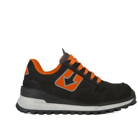 Scarpe Antinfortunistiche Lewer 118 Classe S3 Pronto Soccorso Made In Italy  42 - Nero Arancio Fluo