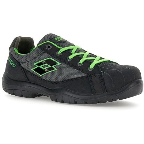 Scarpe Antinfortunistiche Lotto Jump 550 II S1P SR FO Black/Asphalt/Spring Green  39