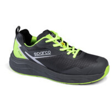 Scarpe Antinfortunistiche Lucas S3S ESD GS/VF – Sicurezza e Comfort Professionale - Colore: Grigio Scuro / Verde Fluo - Taglia: 37