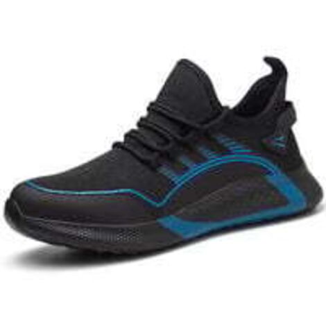 Scarpe antinfortunistiche, scarpe da ginnastica leggere e comode antiscivolo da uomo e da donna, scarpe da lavoro con punta in acciaio e scarpe protettive (blu EU 42)