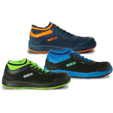 Scarpe antinfortunistiche Sparco Legend S1P ESD SRC - 38 - Blu e Arancione
