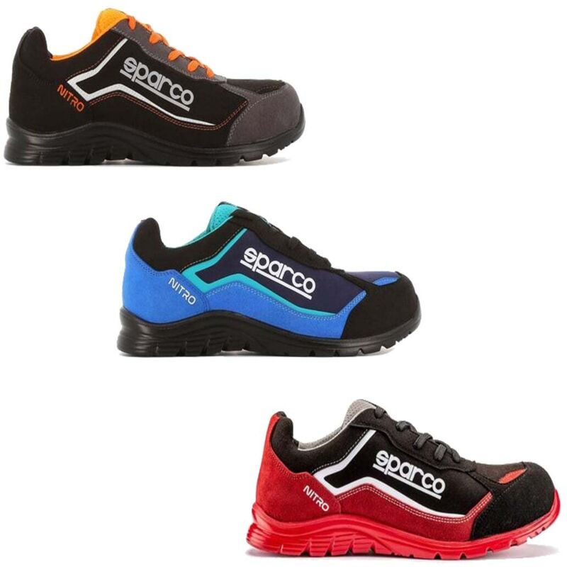 Sparco - 07522RSNR Scarpa Antinfortunistica Nitro Marcus esd S3 src Rosso/Nero 44