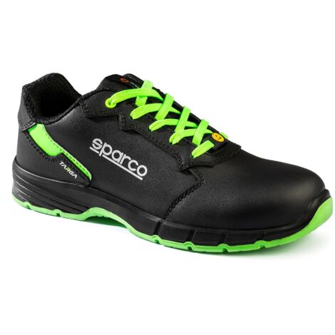Scarpe Antinfortunistiche Targa Nino ESD S3S MTM – Sicurezza e Comfort - Colore: Nero / Verde Fluo - Taglia: 41