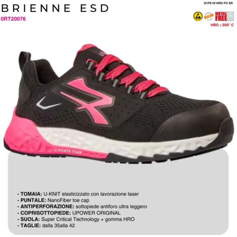 Scarpe Antinfortunistiche UPower Red Stratos BRIENNE S1PS 36