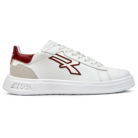 Scarpe basse urban bianca in pelle con punta traforata suola antiscivolo in poliuretano e inserto infinergy - 45