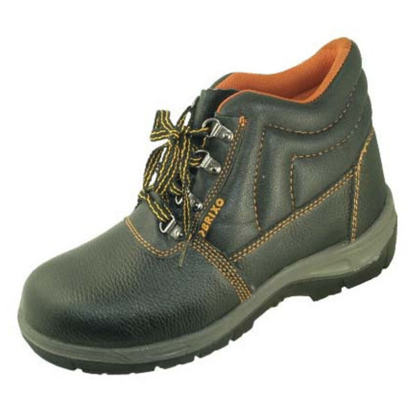 Scarpe da lavoro alte brixo antinfortunistica cuoio nero S1P pangea scarpa N.46