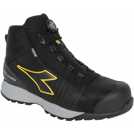 Scarpe da lavoro Diadora Glove MDS Matryx Quick Mid S3 HRO SRC ESD-46 - Nero/Giallo - 46
