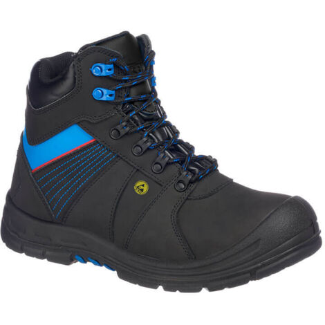 Scarpe di sicurezza alte Protector S3 ESD HRO Nero/Blu 44