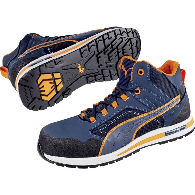 Image of Crosstwist Mid 633140-44 Stivali di sicurezza S3 Taglia delle scarpe (eu): 44 Blu, Arancione 1 pz. - Puma
