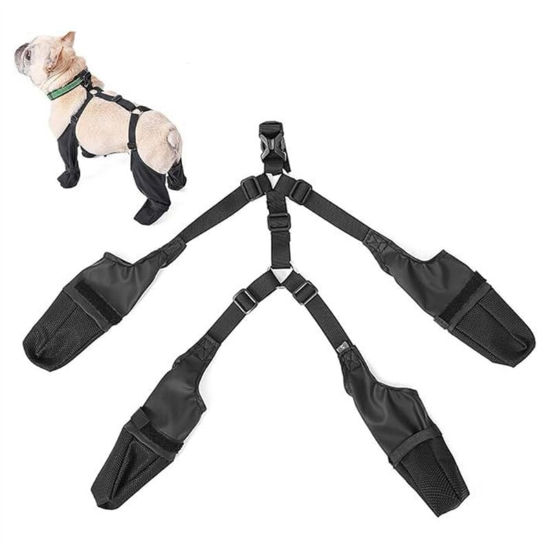 Image of Scarpe Morbide per Bulldog Francese Taglia m, Regolabili, Impermeabili, Cani, Legging, Antiscivolo, Traspiranti, Protezione Zampe di Animali Domestici