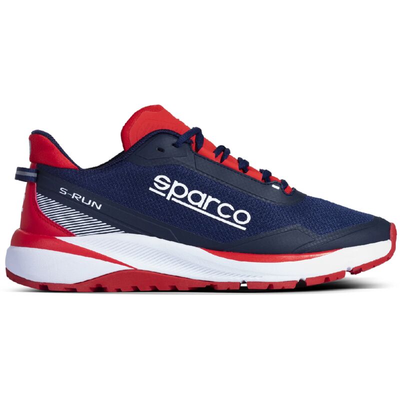Image of Sparco S-Run sneakers leggere N.42 in mesh traspirante Blu Marine/Rosso con stampa tridimensionale di rinforzo Blu marine + Rosso 42