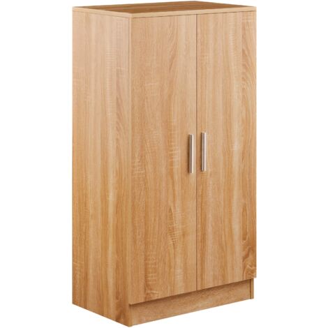 Scarpiera 2 Ante 108x55x36 cm in legno rovere chiaro
