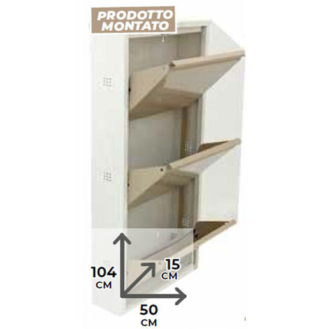 SCARPIERA METALLO 5ANTE BIANCA cm50x14x168h - Ferramenta Rudi