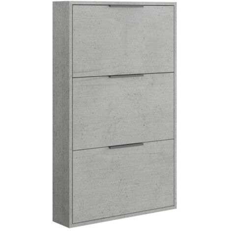 SCARPIERA 3 RIBALTE SLIM CM. 65X15X105 H CEMENTO- 1,0 pz