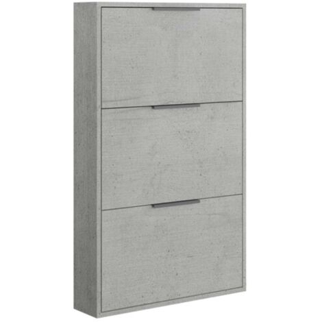 SCARPIERA 3 RIBALTE SLIM CM. 65X15X105 H CEMENTO