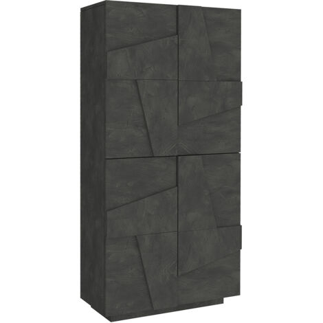 Scarpiera 4 Ante Battenti 81,2x39,2x167,6 cm Ping Ardesia