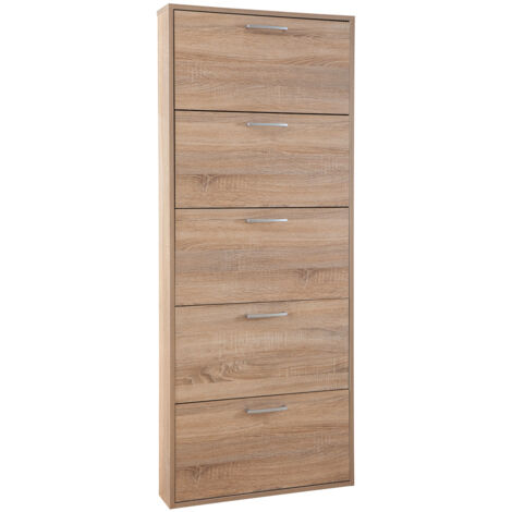 Scarpiera 5 ribalte singole 15 x 65 x h.173,5 cm