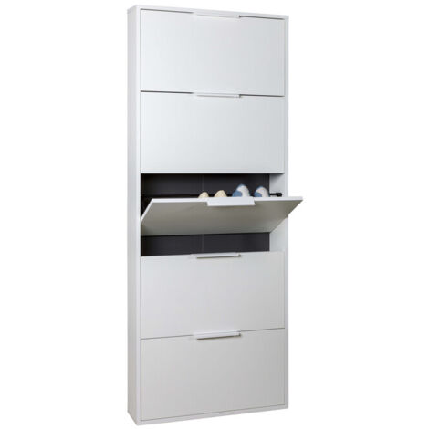 SCARPIERA 5 RIBALTE SLIM CM. 65X15X174 H BIANCO- 1,0 pz