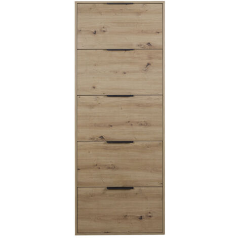 SCARPIERA 5 RIBALTE SLIM CM. 65X15X174 H ROVERE A.- 1,0 pz