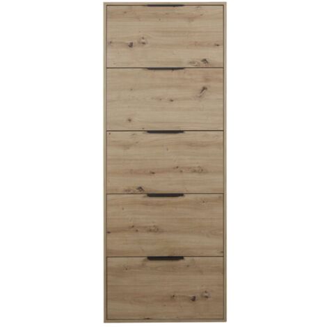 SCARPIERA 5 RIBALTE SLIM CM. 65X15X174 H ROVERE A.