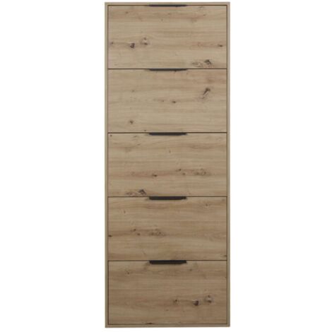 SCARPIERA 5 RIBALTE SLIM CM. 65X15X174 H ROVERE A.