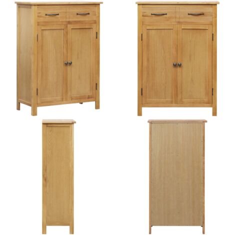 Scarpiera 76x37x105 cm in Legno Massello di Rovere - Scarpiera da ingresso - Scarpiera in rovere