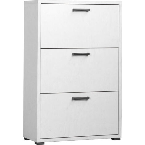 Scarpiera a 3 ante da interno con cassetti a triplo scomparto Dalila -  BurlyWood