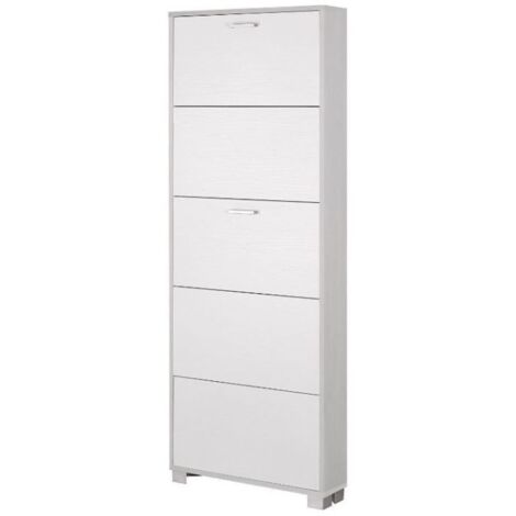 Scarpiera a 5 ribalte colore bianco fiammato