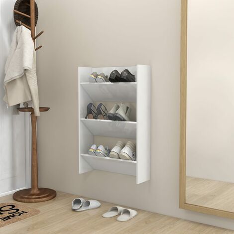 Organizzatore per Scarpe con 9 Ripiani Bianco/Grigio 58x28x158cm 7house