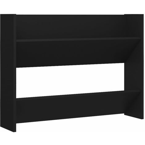 Scarpiera a Muro Nera 80x18x60 cm in Legno Multistrato vidaXL