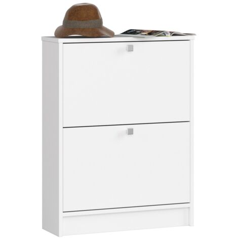 Scarpiera AKORD Bianco 60 cm 2 ante 60x20x80 cm