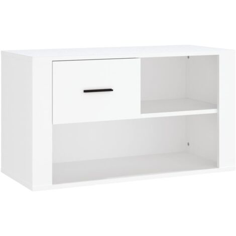 Scarpiera Bianca 80x35x45 cm in Legno Multistrato vidaXL