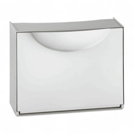 Scarpiera componibile modulare bianco grigio con apertura a ribalta capienza 3 paia dimensioni 51x39x19 cm