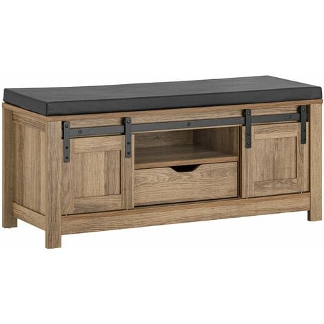 SoBuy Corridoio Scarpiera Scarpa Panca TV Stand Cabinet Naturale, FSR148-N