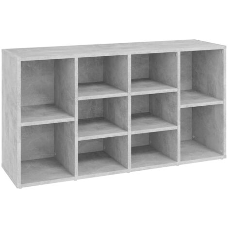 Scarpiera con Panchina Grigio Cemento 103x30x54,5cm Multistrato vidaXL