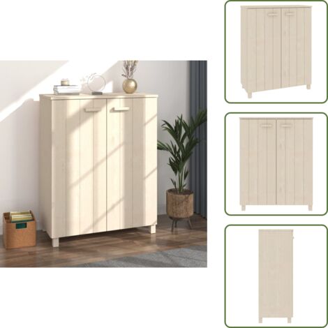 Scarpiera con ripiani - vidaXL Scarpiera HAMAR ambra 85x40x108 cm in Legno Massello di Pino - Scarpiera marrone ambra