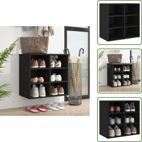 Scarpiera con scomparti - vidaXL Scarpiera Nera 52,5x30x50 cm - Scarpiera per scarpe