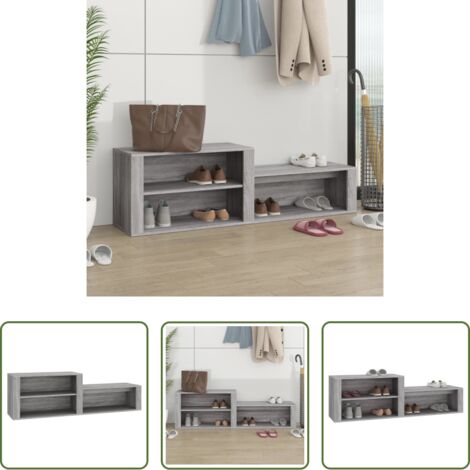 Scarpiera da ingresso -  Scarpiera Grigio Sonoma 150x35x45 cm in Legno Multistrato