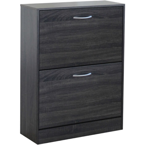 Scarpiera da interno a 2 ante in legno Cristel -  DarkGrey