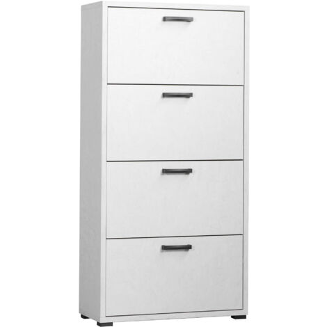 Scarpiera da interno in legno a 4 ante con triplo scomparto Gemma -  BurlyWood