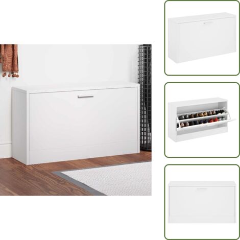 Scarpiera da interno - vidaXL Panca con Scarpiera Bianca 80x24x45 cm - Scarpiera con sedile